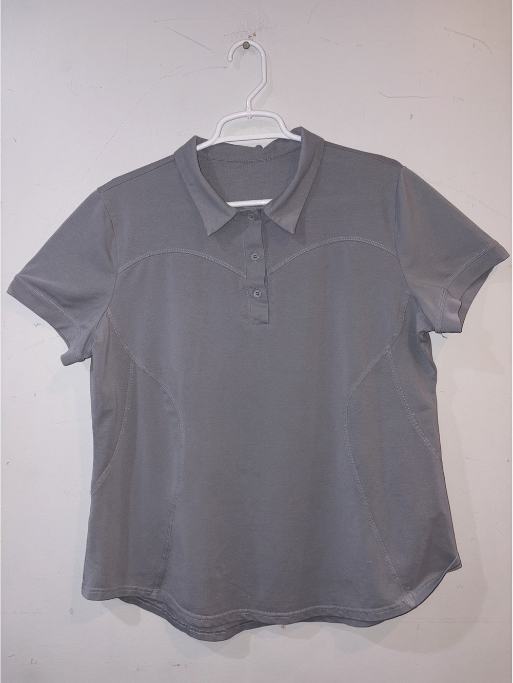 TFSDOD Women's XL Gray Polo Shirt with Cotton Blend